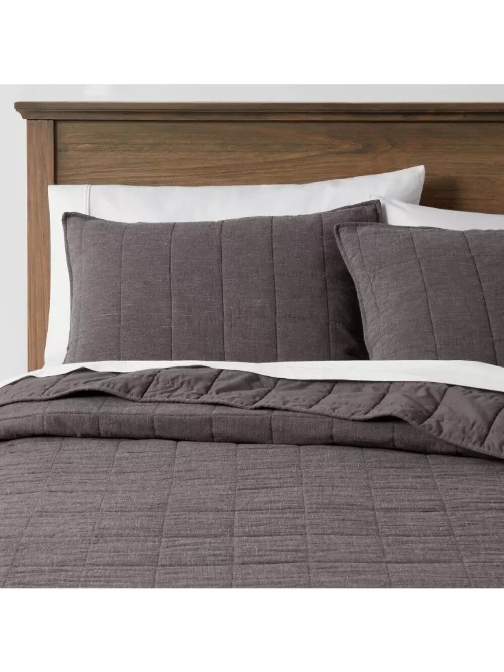 Threshold Dark Gray Space Dye Linen & Cotton Standard 20